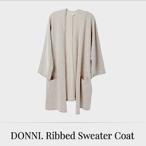DONNI. Ribbed Sweater Coat